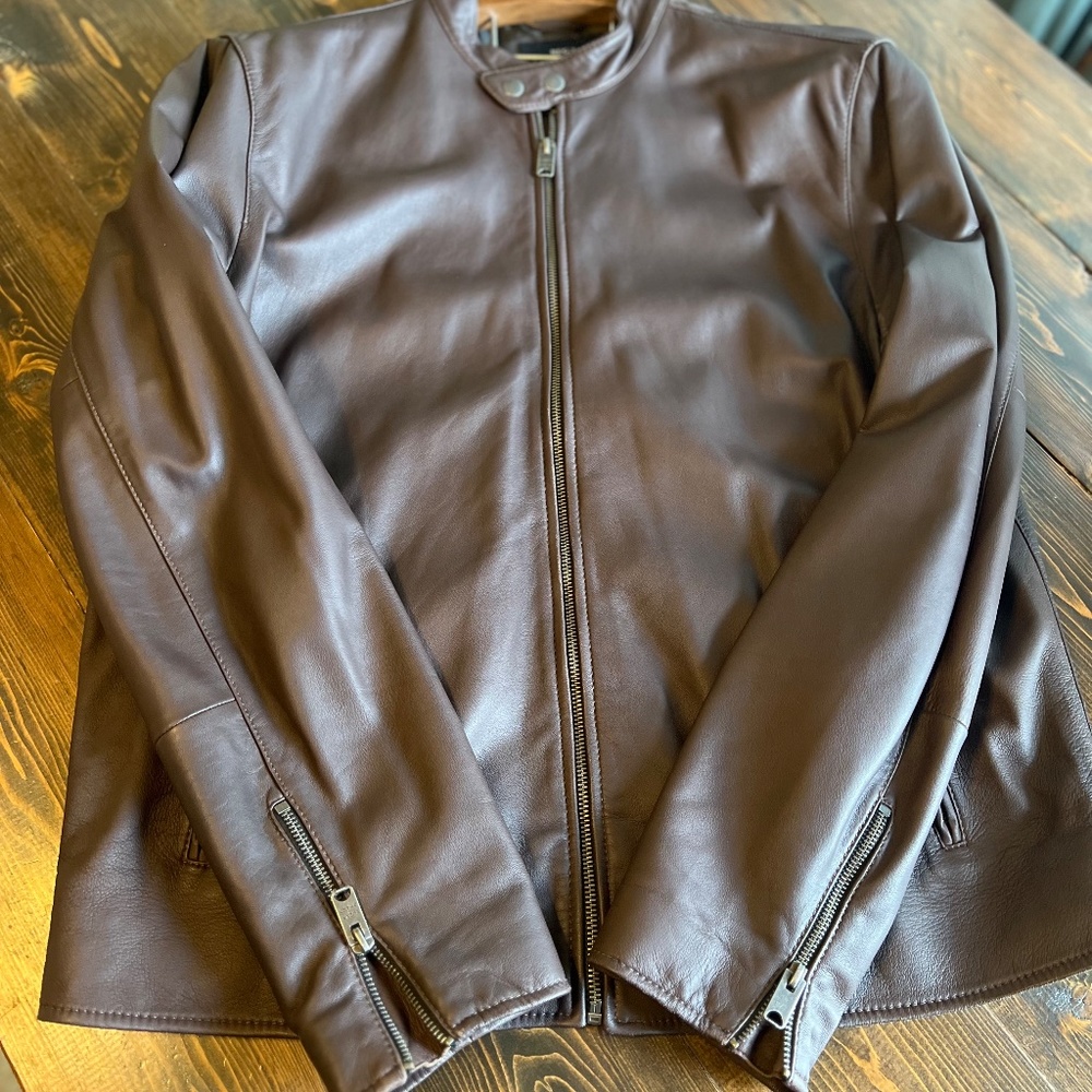 Lucky Brand Leather Bonneville Racer Jacket in XL - Picture 4 of 13